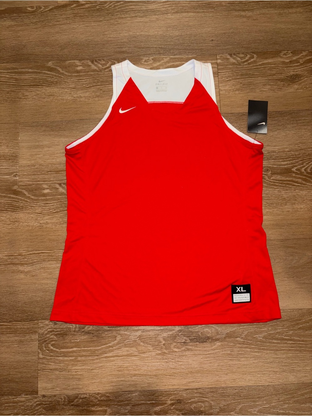 Nike Team Elite 867774-658 Women's Red White Basketball Game Jersey Size XL New